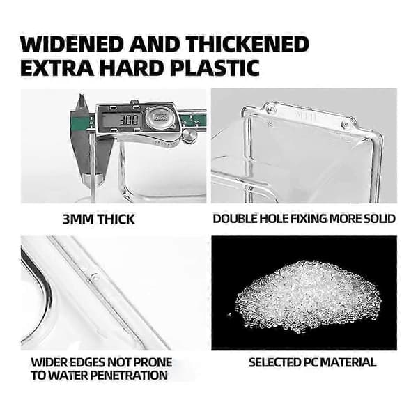 PC-plast Förlängd Dörrklocka Regnskydd, Transparent Dörrklocka Vattentät Skydd Väderskydd