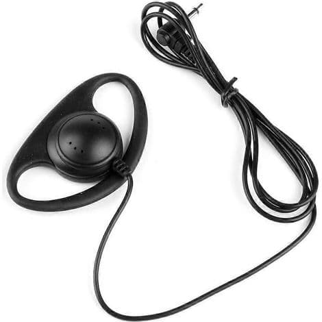 D-form 3,5 mm Jack-øretelefon til Walkie-Talkie og tovejsradio