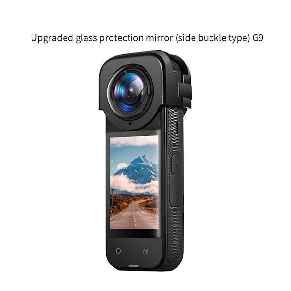 Snap-on linsebeskytter for Insta360X4 G9 herdet glass linsebeskyttelse speil panorama kamera HD