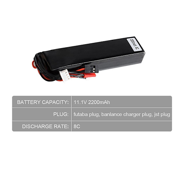 11.1V 2200mAh 8C Lipo Batteri til RADIOLINK AT9 AT10 WFLY Walkera FLYSKY TH9X Fjernbetjening