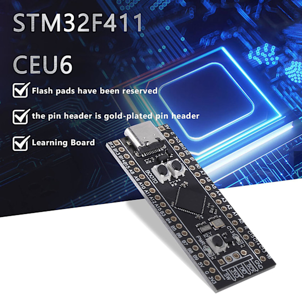 STM32F401 Udviklingskort, STM32F401CEU6 STM32F4 Læringskort, Understøtter MicroPython/ Programmering