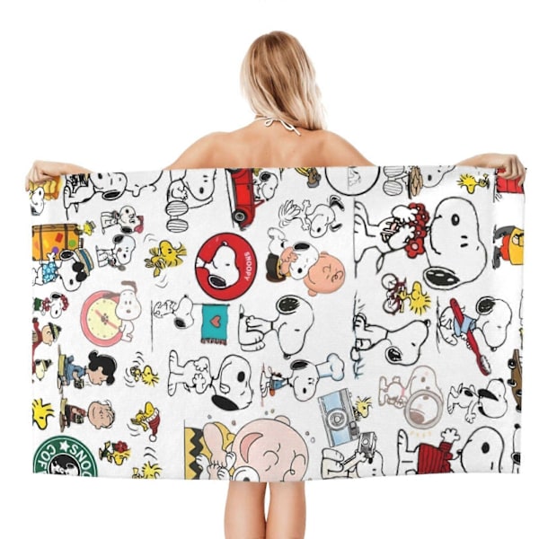 Snoopy 2 Badhandduk Unisex Handdukar Mode Handduk Superfin Fiber Strandhanddukar DW626