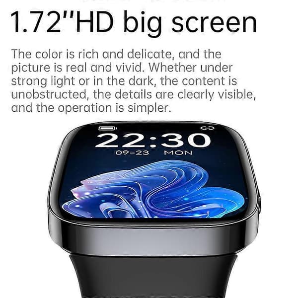 JL08 Bluetooth opkald smartwatch NFC blodtryk vejr søvn hjertefrekvens iltmåling ur