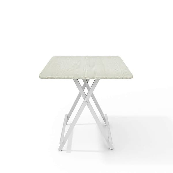 Hvit 70x70cm Sammenleggbart Spisebord i Tre
