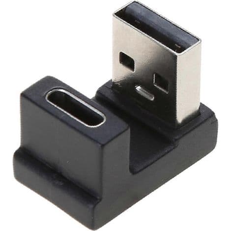 90 asteen USB 3.0 uros-naaras Type-C-adapteri, oikea kulma, USB C -jatko