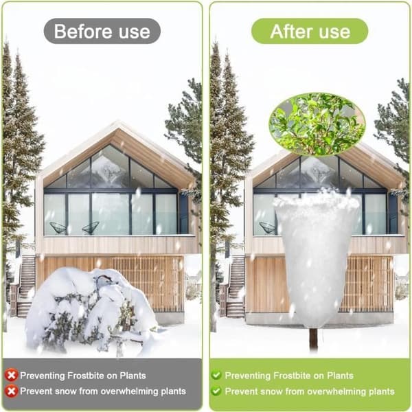 Växtskydd för Utomhusbruk - 2-pack - Vit - 120 x 80 cm - Frostskydd