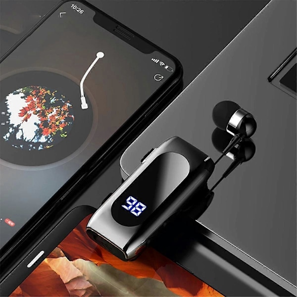 K55 Lavalier Udtrækkeligt Headset BT5.2 Opkaldspåmindelse Vibration Bevægelsesklips Driver Auricular Headset