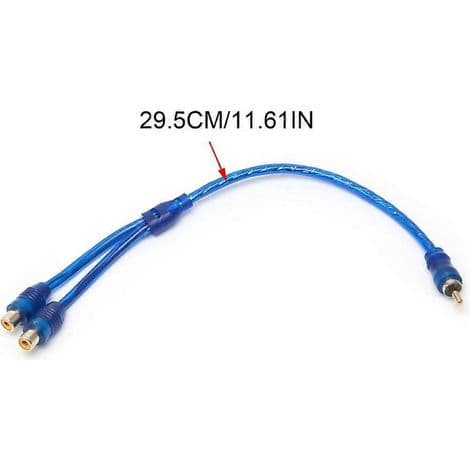 Bil MP3 Y-adapterkabel RCA 1 hann til 2 hunn