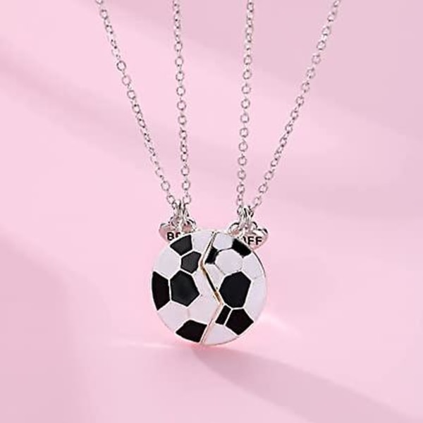 Bedste ven halskæde gaver venskab halskæde Magnetisk matchende fodbold fodbold vedhæng Bff halskæde til 2 drenge piger