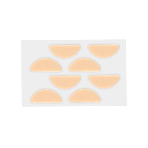 D-formade skum näskuddar, hudfärg, 10-pack - Halkfria, tryckavlastande, kompatibla med glasögon
