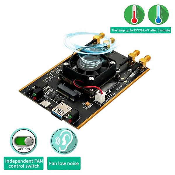M.2 NGFF 4G/5G-modul til USB 3.0-adapter M2 Wifi-kortkonverter Riser-kort med antennekølerblæser