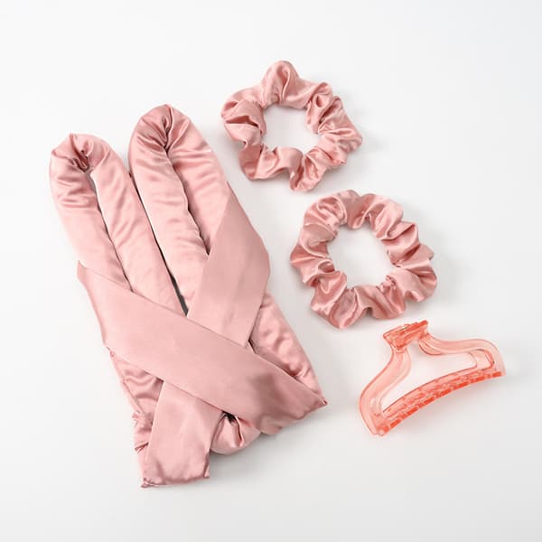 Simple Heatless Curler for Beautiful Waves Pink