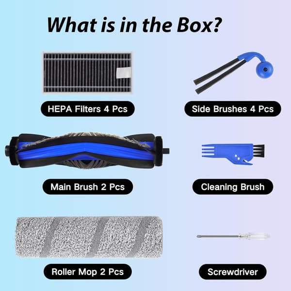 Replacement Kit Compatible with Ecovacs Deebot X1 Pro/X11 OMNI Cyclone Robot Vacuum Cleaner - Maintain and Improve Your Cleaning