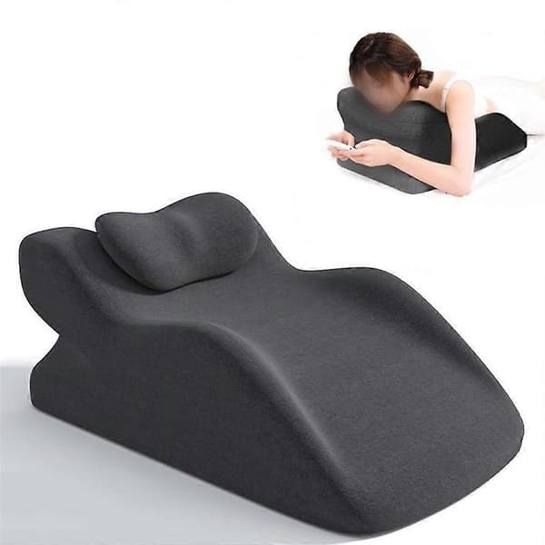 Kuddar & Kuddar 2-pack Ergonomisk Memory Foam Intim Positioneringskudde för Par med Mini Stödkudde Mörkgrå