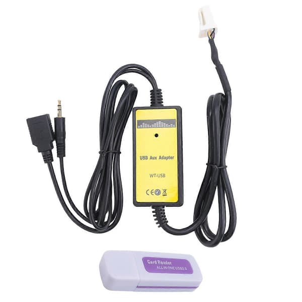 6 + 6PIN Bilradio Digital USB MP3 Interface CD-skifter Adapter med 3,5 mm AUX In Input til Serie