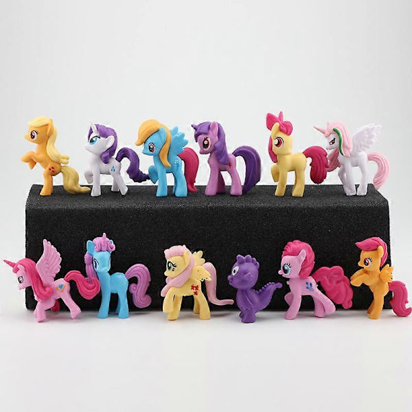 Paket med 12 My Little Pony MLP Friends Dockor 8cm Flerfärgade