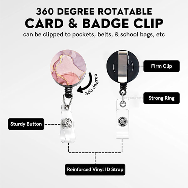 Cute Sloth ID Card Holder with Retractable Reel Model B