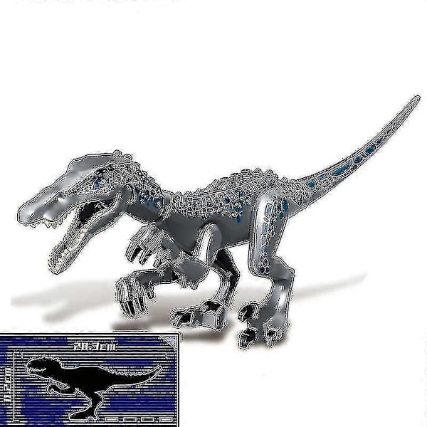 1 stycke Jurassic Stora Dinosaurie Byggklossar T-rex Quetzalcoatlus Spinosaurus Actionfigurer Leksaker - FÄRG: Baryonyx grå