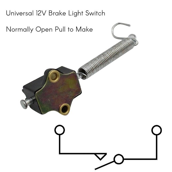 Universal 12V Bremslysafbryder Normalt Åben Træk for at Aktiver
