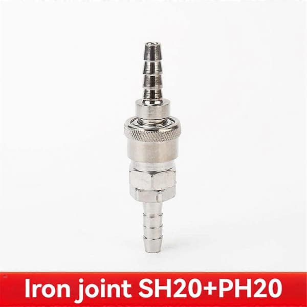 10-pack SH+PH-20 Set 8mm Innerdiameter Pneumatisk Plast Stål Matt C-Typ Självlåsande Snabbkoppling