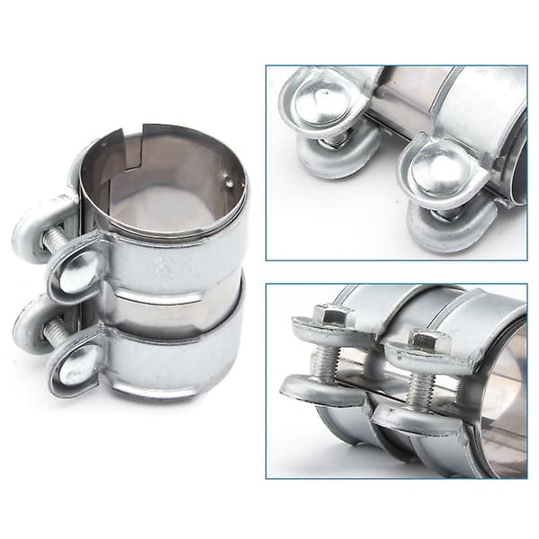 42 45 51 55 60 65 70 76 MM Rustfri Stål Udstødningsklemme Udstødningsrør Rørforbindelse Samlemuffe Klemme Justerbart Tip Kit Værktøj