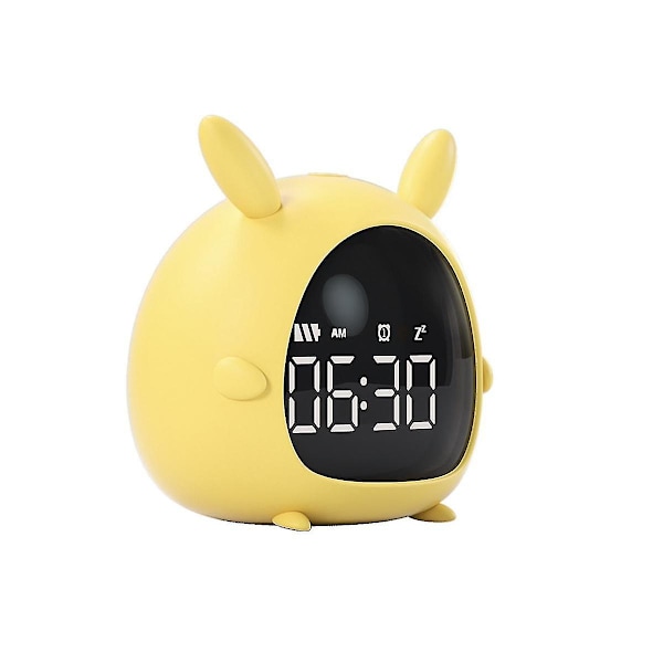Student Väckarklocka USB Laddning Röststyrning Skrivbord Digital LED Klocka Mini Elektronisk Barn A