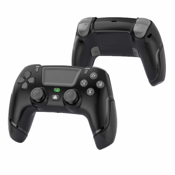Game Elite Controller för PS4 Slim/Pro, Dubbel Vibrations Gamepad för PC, USB-ansluten Gamepad, Bluetooth Joystick