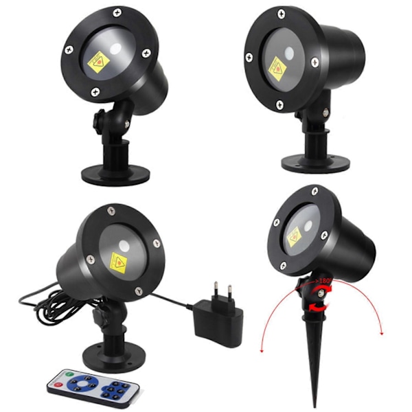 LED Laser Projektorlys Julehagelys Jul Bevegelig Laserlampe Dekor