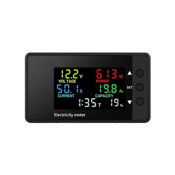 6-i-1 Voltmeter Amperemeter DC 7,5-100V Wattmeter LED Digital Elektrisk Mätare Multifunktionell Spänningsströmsmätare 0-20A