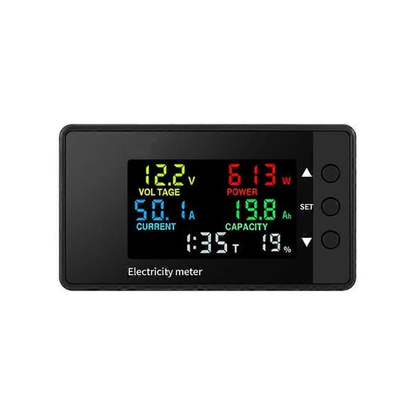 6-i-1 Voltmeter Amperemeter DC 7.5-100V Wattmeter LED Digitalt Elektrisk Meter Multifunksjonell Spenningsstrømmåler 0-20A