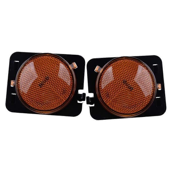 2x Gule Linser Sidemarkeringslys Skjermlampe Passer til Jeep Wrangler 2007-2018