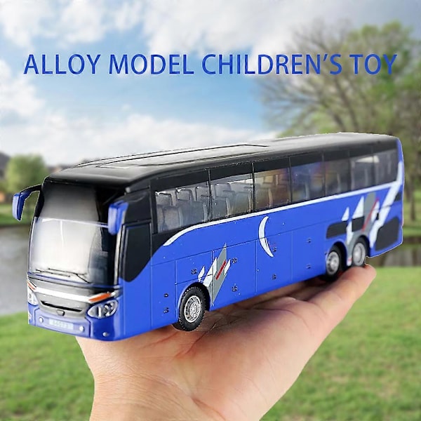 Model Flash Light Køretøj Enkelt Sightseeing Bus 1:32 Legeringsbiler Træk Tilbage Legetøj