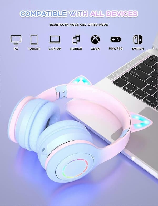 Bluetooth-hörlurar för barn med HD-mikrofon
