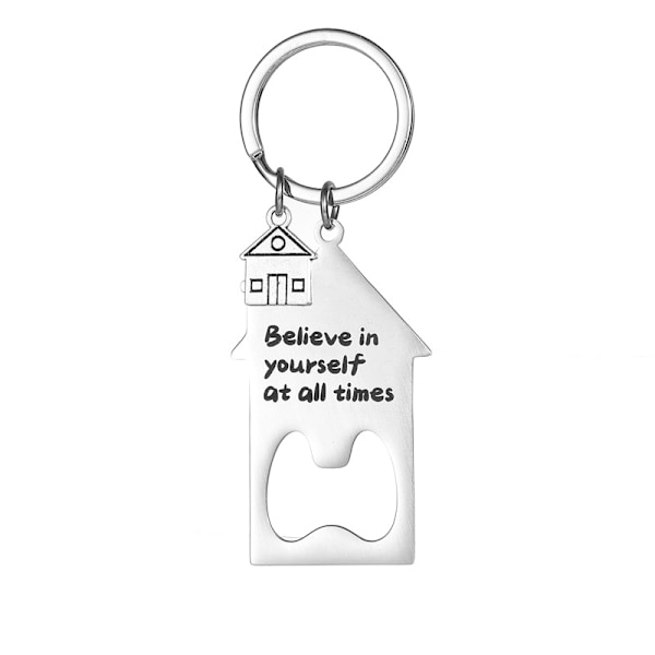 House-shaped bottle opener keychain Model A