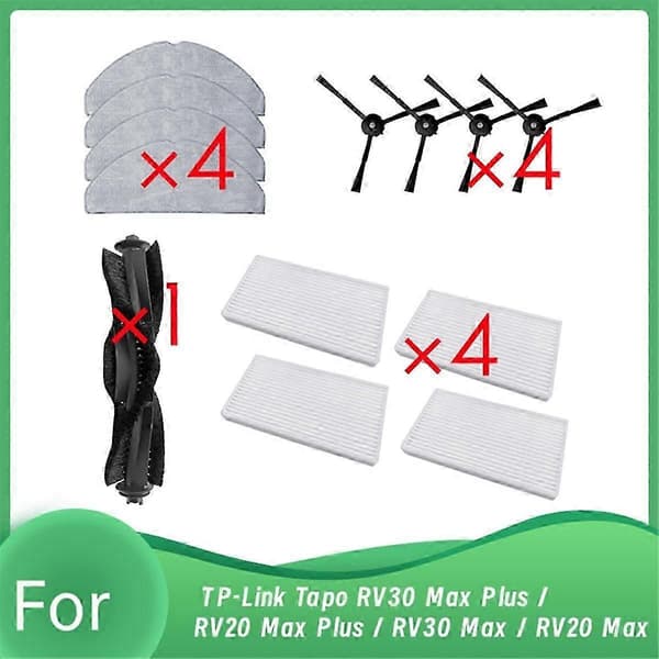 For RV20 Max Plus / TP-Link Tapo RV30 Max Plus / RV30 Max / RV20 Max Robotstøvsuger Hovedsidebørste Mo