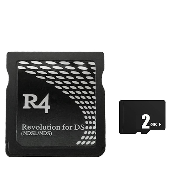 R4 Spilkort+2GB Hukommelseskort kompatibelt Burning Card Wood/ Dual Core kompatibelt NDSL Første Generations R4 Spilkort-B8
