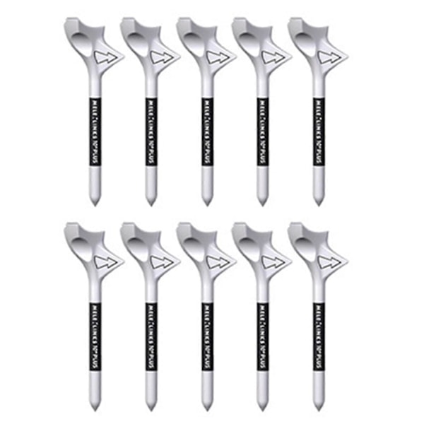 10pcs Golf Tees Wear Resistant Portable Oblique Insertion Decrease Friction Professional Increase Distance Compact 10 Degrees Golf Ball Tees Golf Acce