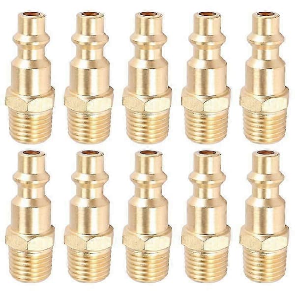 Mässing 1/4 tum NPT Hane Luftslang Snabbkopplingsadapter, Luftkoppling Plug Kit, Luftkompressorbeslag bs
