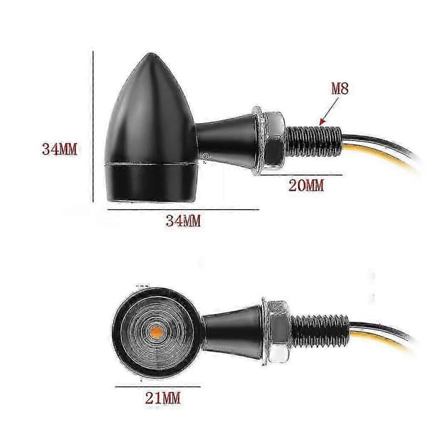 Modificeret motorcykel LED blinklys mini front blinklys universal til Harley Kawasaki Suzuki ny