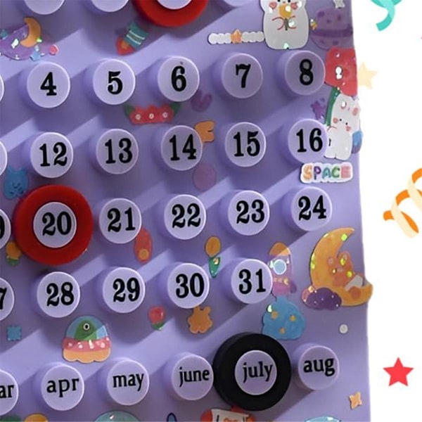 DIY Ring Handgjord Skrivbords kalender, Fashion Perpetual Calendar DIY Ring Återanvändbar, DIY Ring Skrivbords kalender, A