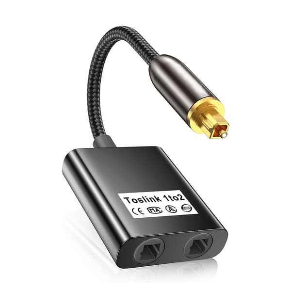 0,25 m Audio Fiberoptisk Splitter - Dobbeltudgang Toslink Adapter til Forbedret Lydfordeling