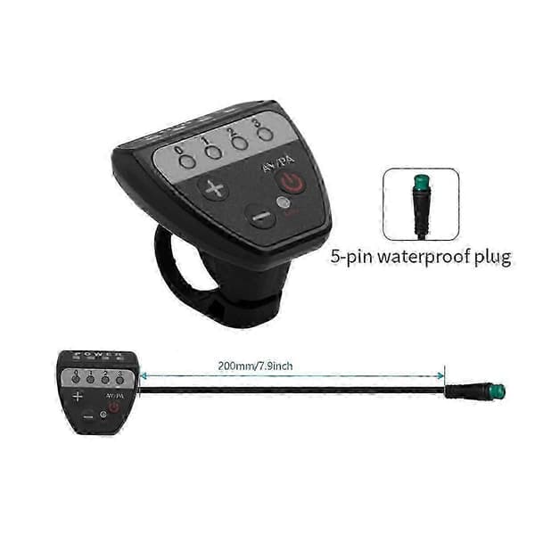 LED Kontrolpanel Display til E-cykel med 36V-48V G20 Meter og 5-Pin Vandtæt Stikforbindelse
