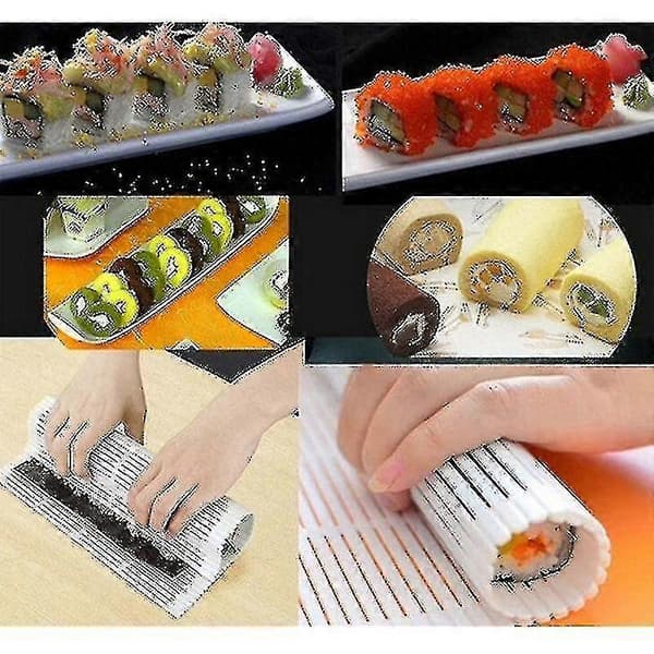 Ny Praktisk Sushi Rulle Plastic Materiale Måtte Maker Køkken Gør-det-selv