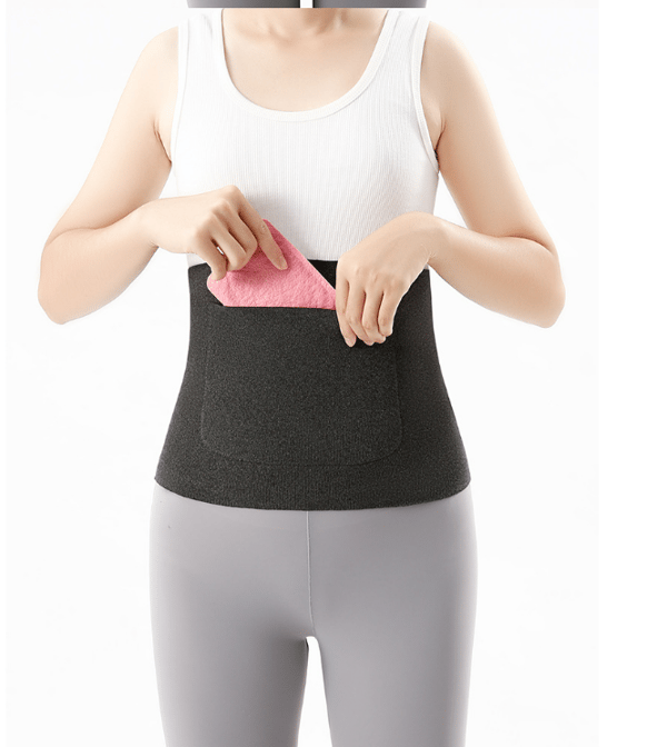 Thermal Waist Support Belt with Pockets Black XL