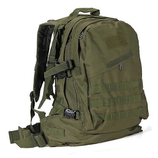 Herrar Militär Taktisk Ryggsäck Utomhus Sport 3D Ryggsäck För Vandring Camping Stor Kapacitet Ryggsäckar Reseryggsäck-FÄRG: Armégron