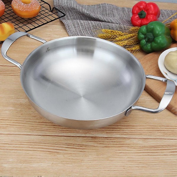 Mini Chef's Classic Rustfrit Stål Hverdags Gryde Kogegrej - Indvendig Diameter 18cm (Sølv)