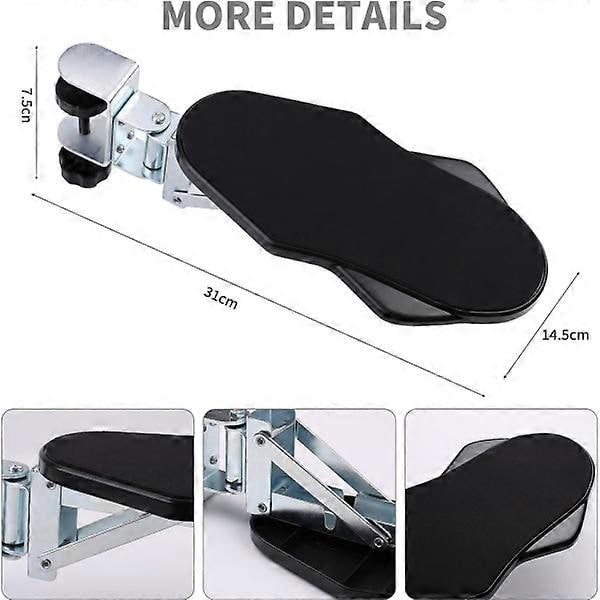 Ergonomisk skrivebordsarmlæn, 180° roterbar håndledsstøtte, E