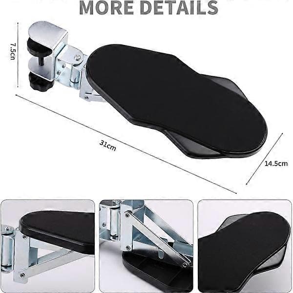Ergonomisk skrivebordsarmstøtte, 180° roterbar håndleddsstøtte, E