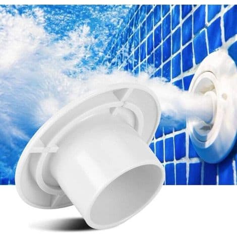 2-tommer 360° roterende hvid rund pool massage dyse Pool Spa tilbehør returdyse
