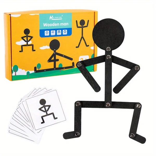 24st kreativt matchande pusselspel: Träleksaker för sportälskande barn för att förbättra hand-öga-koordinationen